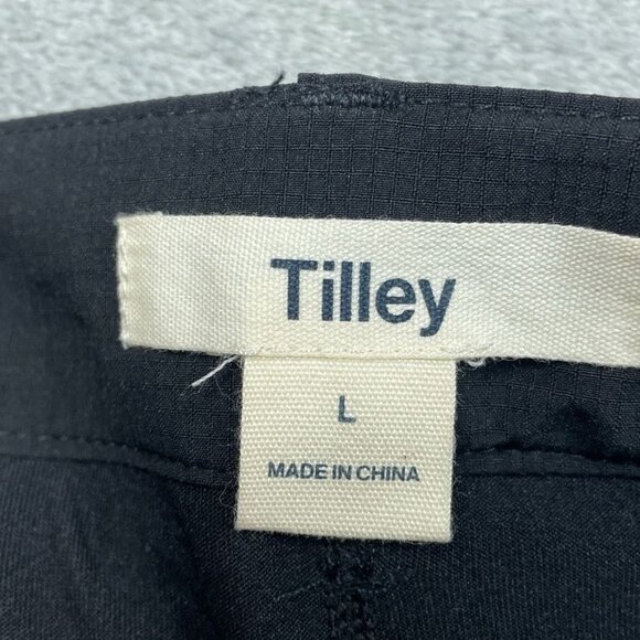 Tilley Womens Black Stretch Skort Size L Elastic Waist Casual a1581 - Picture 2 of 6